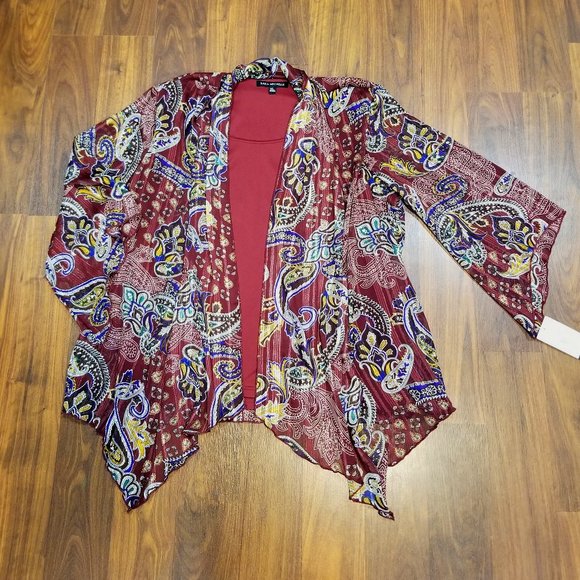 Sara Michelle Tops - Ladies' Sara Michelle Two-fer Top (Cardigan & Tank), size XL, NWT